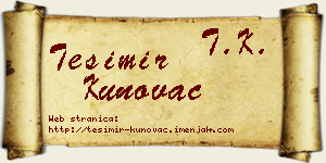 Tešimir Kunovac vizit kartica